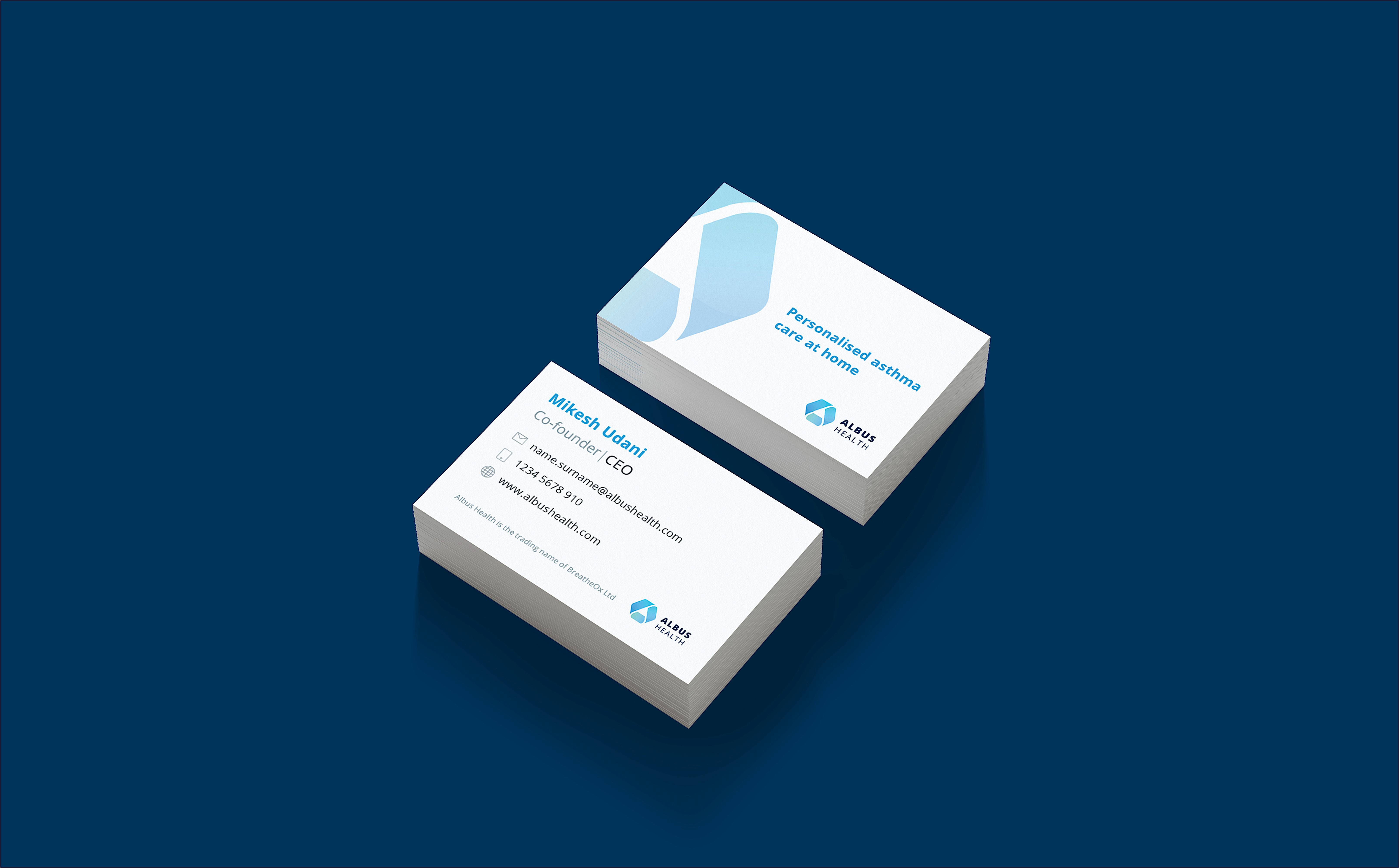 Business cards for Albus Health